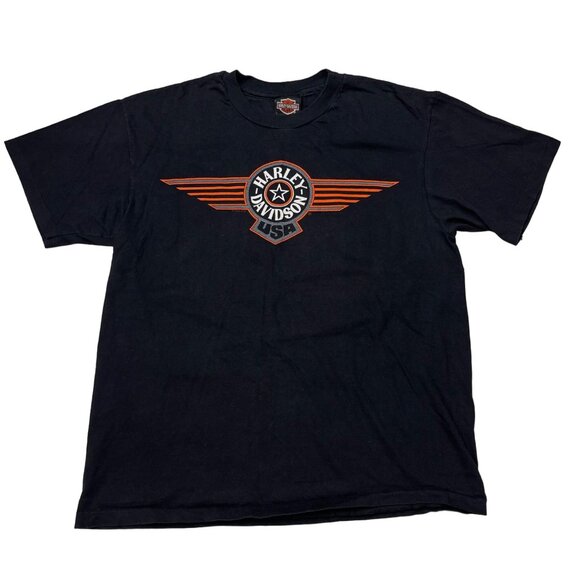 Vintage Harley Davidson TShirt Gainesville FL Large USA 1995 HD Black Eagle - Picture 4 of 10